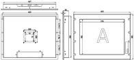 DC 12V 15 Inch Industrial Touch Screen Monitor PC Upper Shelf Front OSD Menu