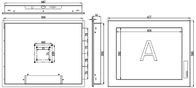 19 Inch Industrial Touch Screen Monitor 350 cd/m2 Brightness IP65 Waterproof