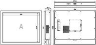 17 Inch Industrial Touch Screen Monitor IP65 Aluminum Alloy Wire Drawing