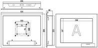 IP65 Touch Screen Industrial Panel Mount Monitor 12.1 Inch High / Low Resolutions