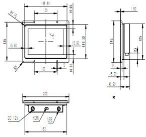 Industrial IPS 7 Inch Resistive Touch Screen Monitor In Cell 1000:1 Contrast Ratio