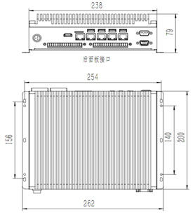 2U Industrial Fanless Embedded Computers 4G Memory 64GB Solid State Drive