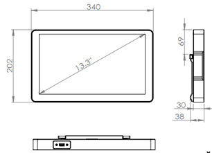 13.3&quot; Handheld Industrial Rugged Notebook Panel PC Intel i7- 4650U Optional I3 / I5