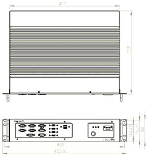 Windows / Linux system 2U Small Industrial Computer 8G Memory DDR3 / DDR4