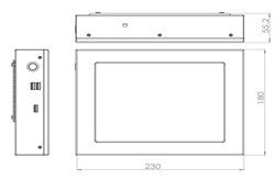 Resistive Fanless Industrial Touch Panel PC Computer 9.7 Inch Wi-Fi / Bluetooth / 4G