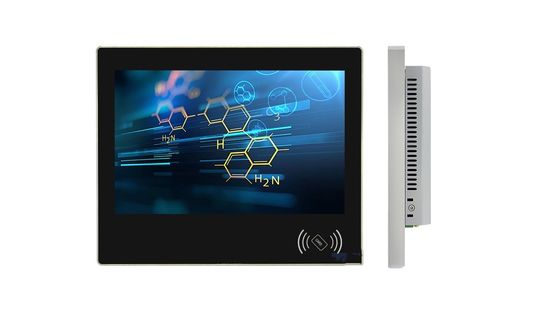 350 Cd/M2 18.5&quot; Industrial Touch Panel PC IC Card Reader Wall / Flush Installation